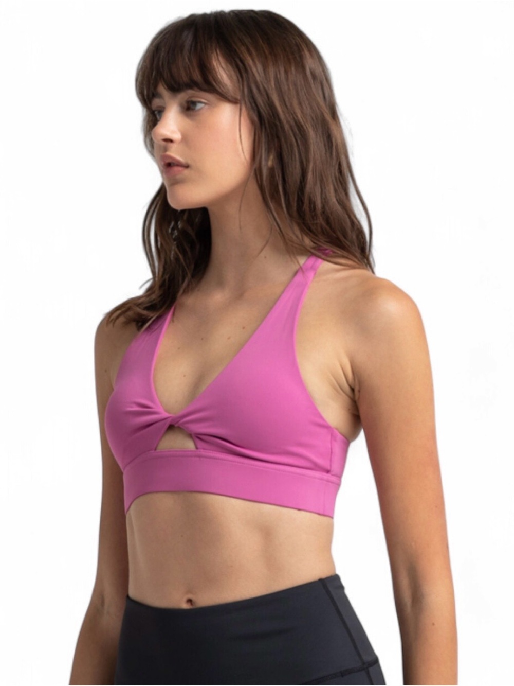 Pink RSQ Active Twist Front Sports Bra
